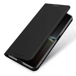 Telefontok Sony Xperia 5 IV 5G - Dux Ducis fekete flipcover tok-1