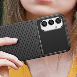 Samsung Galaxy A24 4G / LTE Telefontok - Thunder fekete ütésálló szilikon hátlap tok-3