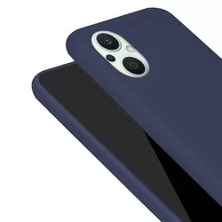 Oppo Reno8 Lite 5G Telefontok - sötétkék szilikon hátlap tok-2