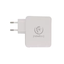 Rebeltec H410 Turbo Hálózati töltő - 4 USB porttal, hálózati gyors töltő, fehér, 3A-1