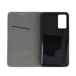 Xiaomi Redmi Note 12S Telefontok - Smart Magnetic fekete szilikon keretes mágneses könyvtok-3