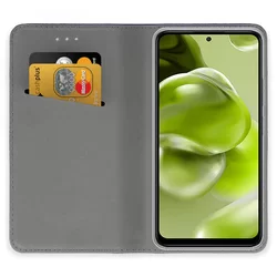 Xiaomi Redmi Note 12 Pro+ 5G Telefontok - arany mágneses szilikon keretes könyvtok-1