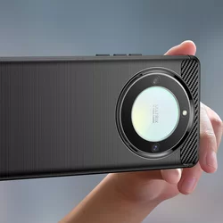 Honor Magic5 Lite Telefontok - Forcell Carbon fekete szilikon tok-3