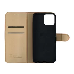 T Phone 5G Telefontok - Tactical Field piros szilikon keretes könyvtok mágneses ráhajtófüllel-2