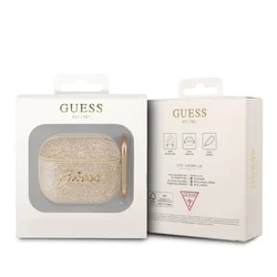 Guess Glitter - AirPods 3 tartó - arany csillámos, műanyag Airpods 3 tartó-2