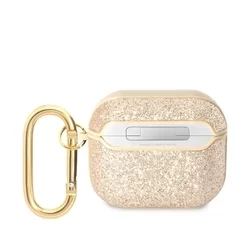 Guess Glitter - AirPods 3 tartó - arany csillámos, műanyag Airpods 3 tartó-1