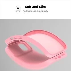 Samsung Galaxy A04s Telefontok - Slider csúsztatható kameravédős pink szilikon hátlap tok-4