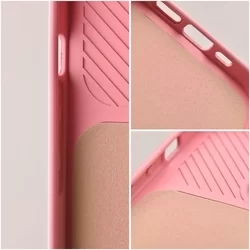 Samsung Galaxy A53 5G Telefontok - Slider csúsztatható kameravédős pink szilikon hátlap tok-3