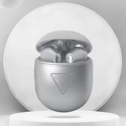 Guess True Headset - ezüst vezeték nélküli stereo bluetooth headset, töltőtokkal-2