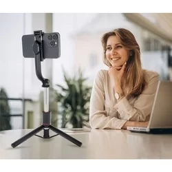 SSTR-L13 Selfie bot - fekete, bluetooth távirányítós, tripoddá alakítható selfie bot-8