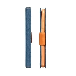 Xiaomi Redmi Note 12 Pro 5G Telefontok - Canvas kék mágneses szilikon keretes könyvtok-3