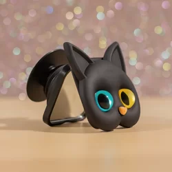 Telefontartó pop holder, tükörrel - Fekete Macska Popper-9
