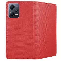 Xiaomi Poco X5 Pro 5G Telefontok - piros mágneses szilikon keretes könyvtok-2