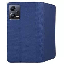 Xiaomi Poco X5 Pro 5G Telefontok - kék mágneses szilikon keretes könyvtok-2