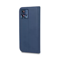 Motorola Moto G72 Telefontok - Smart Magnetic kék szilikon keretes mágneses könyvtok-1