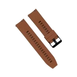Huawei Watch 4 / Watch 4 Pro okosóra szíj - Strap One barna szilikon (22 mm)-1