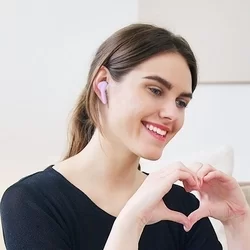 HOCO ENC EW39 Headset - lila bluetooth headset, töltő tokkal-2