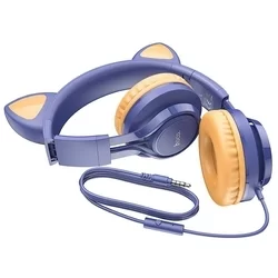 HOCO W36 - sötétkék vezetékes fejhallgató (3,5 mm jack) - Headset-1