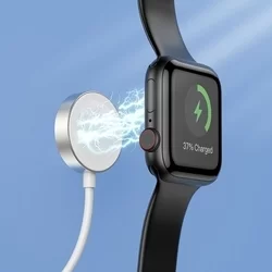 Apple Watch HOCO CW39 okosóra töltő - mágneses fehér, USB kábel, 1,2m-3