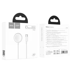 Apple Watch HOCO CW39C okosóra töltő - mágneses fehér, Type-C (USB-C) kábel, 1,2m-4