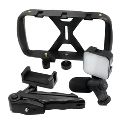 TL- 49T Selfie bot - fekete, bluetooth távirányítós, tripoddá alakítható selfie bot LED világítással, mikrofonnal-5