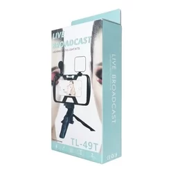 TL- 49T Selfie bot - fekete, bluetooth távirányítós, tripoddá alakítható selfie bot LED világítással, mikrofonnal-9