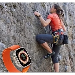 Okosóra szíj - Samsung Galaxy Watch6 / Watch6 Classic - nylon narancs szövet szíj-5