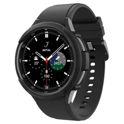 Okosóra védő tok - Samsung Galaxy Watch6 Classic (47 mm) - SPIGEN LIQUID AIR fekete szilikon védőtok-9