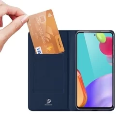 Honor Magic5 Lite 5G Telefontok - Dux Ducis kék flipcover tok-3
