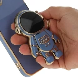 Samsung Galaxy A14 5G Telefontok - Asztronauta - kék/arany szilikon hátlap tok, kitámasztóval-4