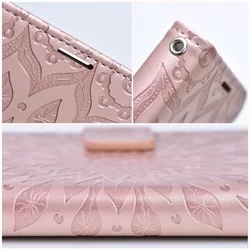 iPhone 15 Pro Max Telefontok - MEZZO mandala mintás rose gold mágneses szilikon keretes könyvtok-3