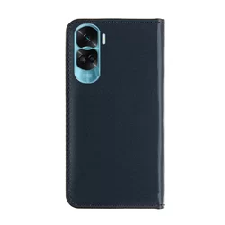 Honor 90 Lite 5G Telefontok - Tactical Field kék szilikon keretes könyvtok mágneses ráhajtófüllel-1