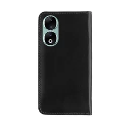 Honor 90 5G Telefontok - Tactical Field fekete szilikon keretes könyvtok mágneses ráhajtófüllel-1