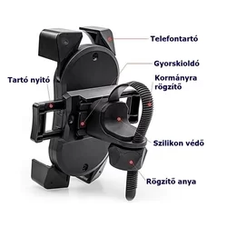 XO C51 Biciklis tartó - Kerékpár kormányra szerelhető telefontartó-2