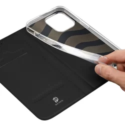 iPhone 15 Pro Max Telefontok - Dux Ducis fekete kinyitható tok-5