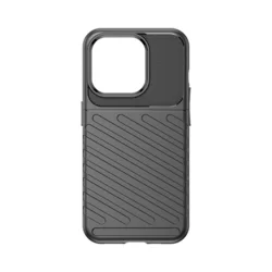iPhone 15 Pro Max Telefontok - Thunder fekete ütésálló szilikon hátlap tok-2