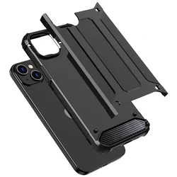 iPhone 15 Telefontok - Defender II fekete ütésálló hátlap tok-2