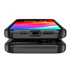 iPhone 15 Plus Telefontok - Defender II fekete ütésálló hátlap tok-1