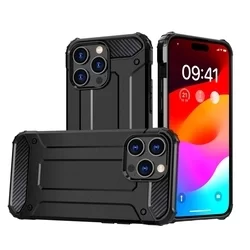 iPhone 15 Pro Max Telefontok - Defender II fekete ütésálló hátlap tok-4