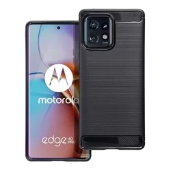 Motorola Edge 40 Pro Telefontok - Carbon fekete szilikon hátlap tok-1