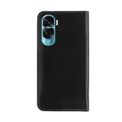 Honor 90 Lite 5G Telefontok - Tactical Field fekete szilikon keretes könyvtok mágneses ráhajtófüllel-1