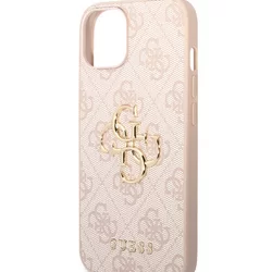 iPhone 15 Telefontok - Guess Big Metal Logo - Pink hátlap tok-3