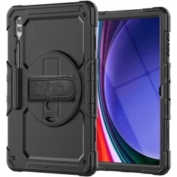Samsung Galaxy Tab S9 Ultra 14,6 Tablettok (X910, X916) - SOLID360 ütésálló, kitámasztható, fekete tablet tok-4