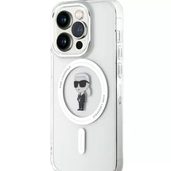 iPhone 15 Pro Max Telefontok - Karl Lagerfeld Ikonik MagSafe átlátszó hátlap tok-1