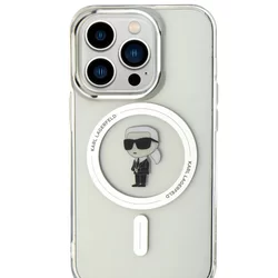 iPhone 15 Pro Max Telefontok - Karl Lagerfeld Ikonik MagSafe átlátszó hátlap tok-2