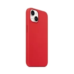 iPhone 15 Plus Telefontok - piros szilikon hátlap tok-1
