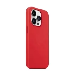 iPhone 15 Pro Telefontok - piros szilikon hátlap tok-1