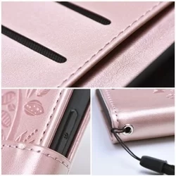 Xiaomi Redmi Note 10 Pro / Note 10 Pro Max Telefontok - MEZZO fa mintás rose gold mágneses szilikon keretes könyvtok-4