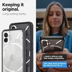 Nothing Phone 2 Telefontok - SPIGEN SPACE CRYSTAL átlátszó/szürke hibrid hátlap tok-4