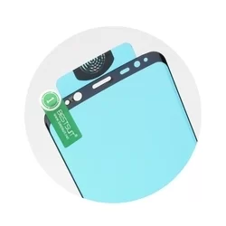 Samsung Galaxy S10 üvegfólia- 0,15 mm flex 3D Fekete (az íves részre is ráhajlik)-2